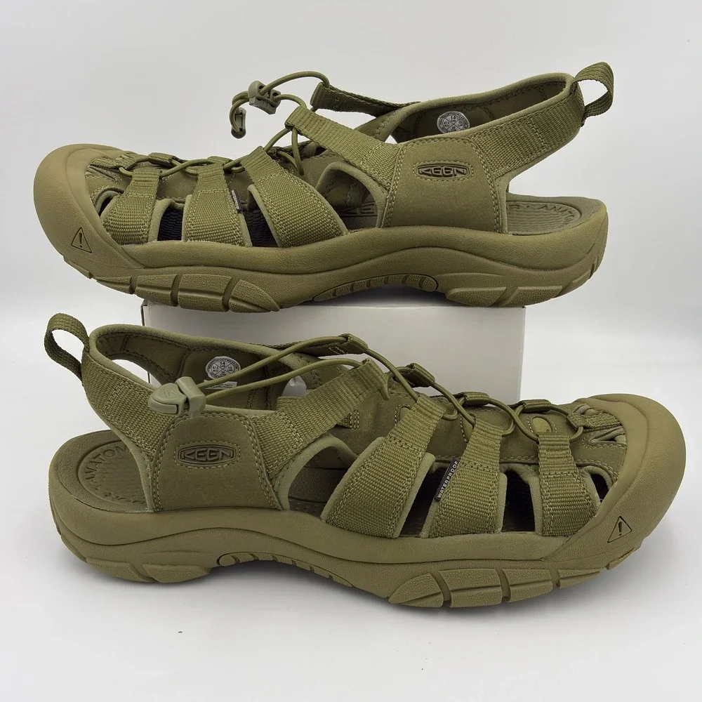 Keen Newport H2 Mens Olive Green Waterproof Hiking Sport Sandals 1018704